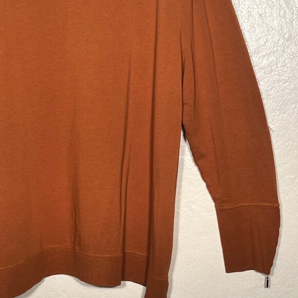 Chicos Zenergy Rust Orange Pullover Sweater Women's 4 (XXL-20/22) Cotton/Modal - Picture 6 of 16